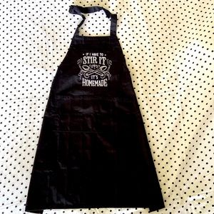 Apron “If I Had To Stir It It’s Homemade” Black.
